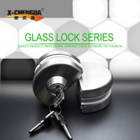新成达X-318 无框玻璃门锁 双边 球形锁 半圆锁